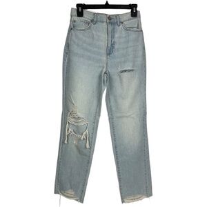 GARAGE Denim Junior Women’s Blue Jeans Sz 3/W26 Distress Shark Bite Straight NWT